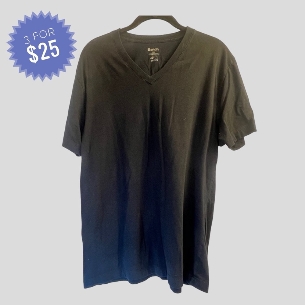 Sale Bench Men’s Tee M Black Short Sleeve V-Neck